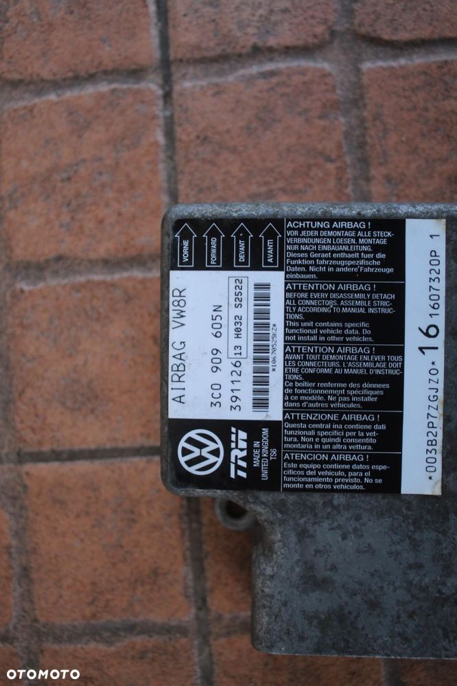 MODUŁ SENSOR AIR BAG VW PASSAT B6 3C0909605N - 4