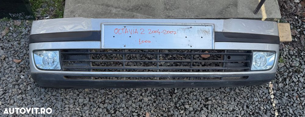 Bara fata SKODA OCTAVIA 2 an 2004-2007 cu halogene, grile si ornamente - 1