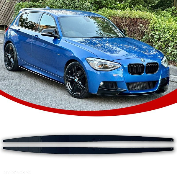 BMW F20 F21 Boczne Dokładki Progów Podproża  Spoilery  Czarny Połysk