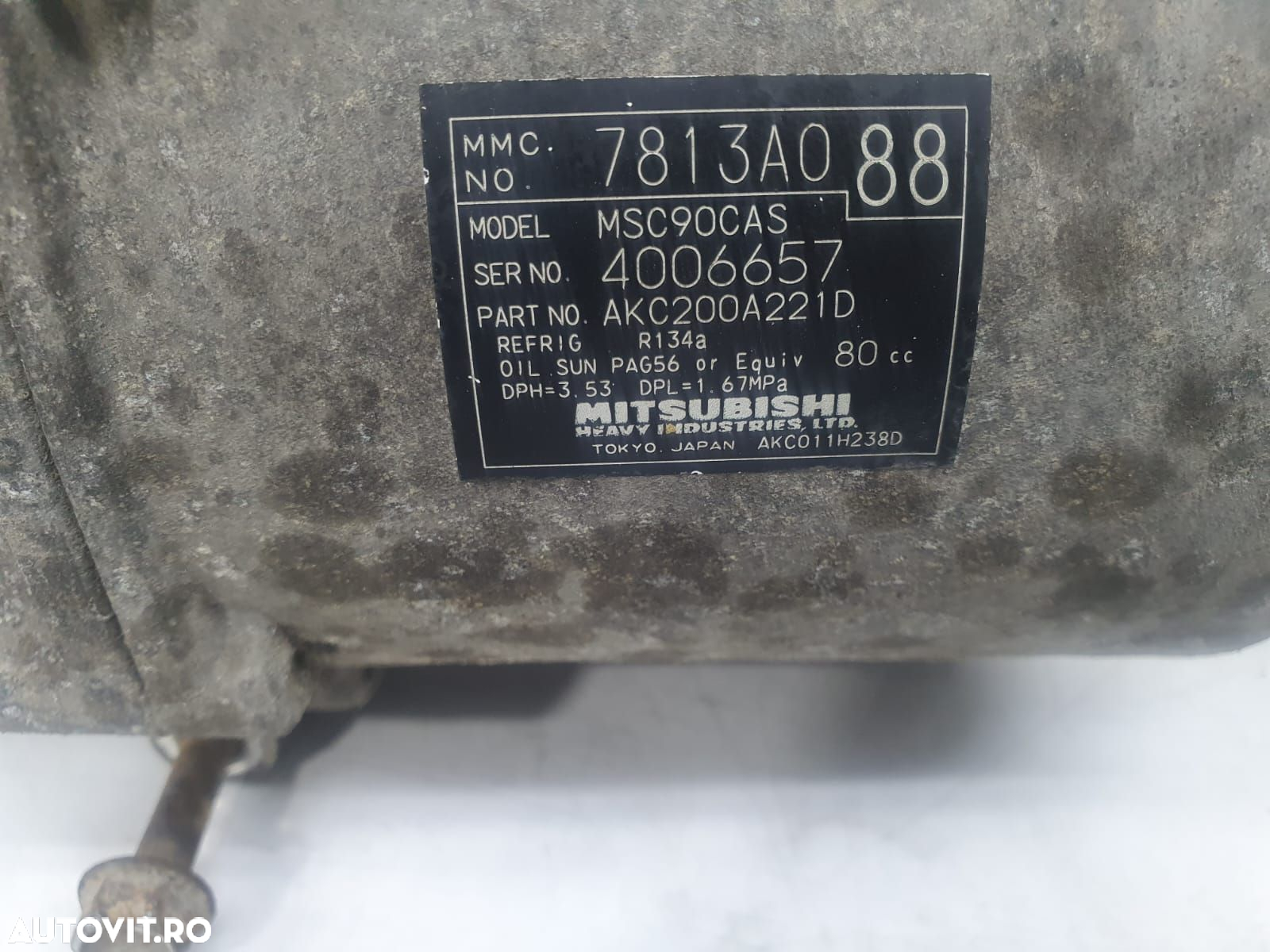 Compresor clima ac 3.0 benzina 6b31 7813a088 Mitsubishi Outlander 2 - 2