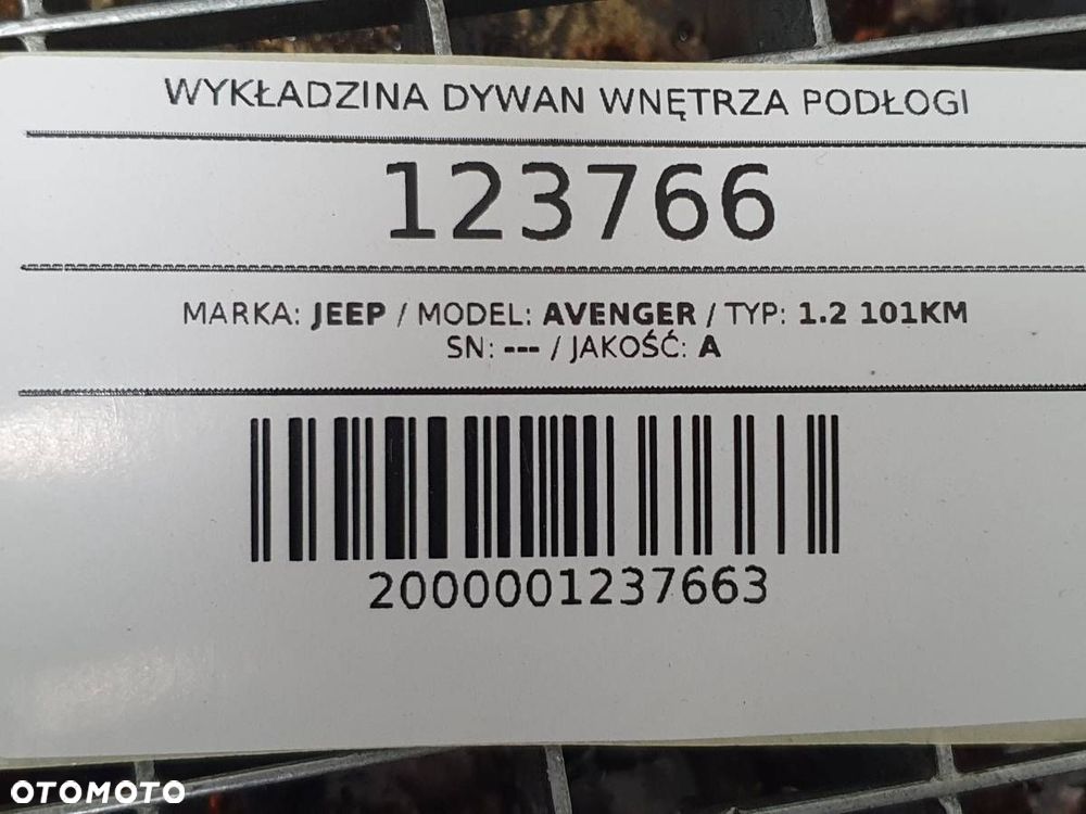 WYKŁADZINA DYWAN WNĘTRZA PODŁOGA JEEP AVENGER EUROPA 2024 - 8