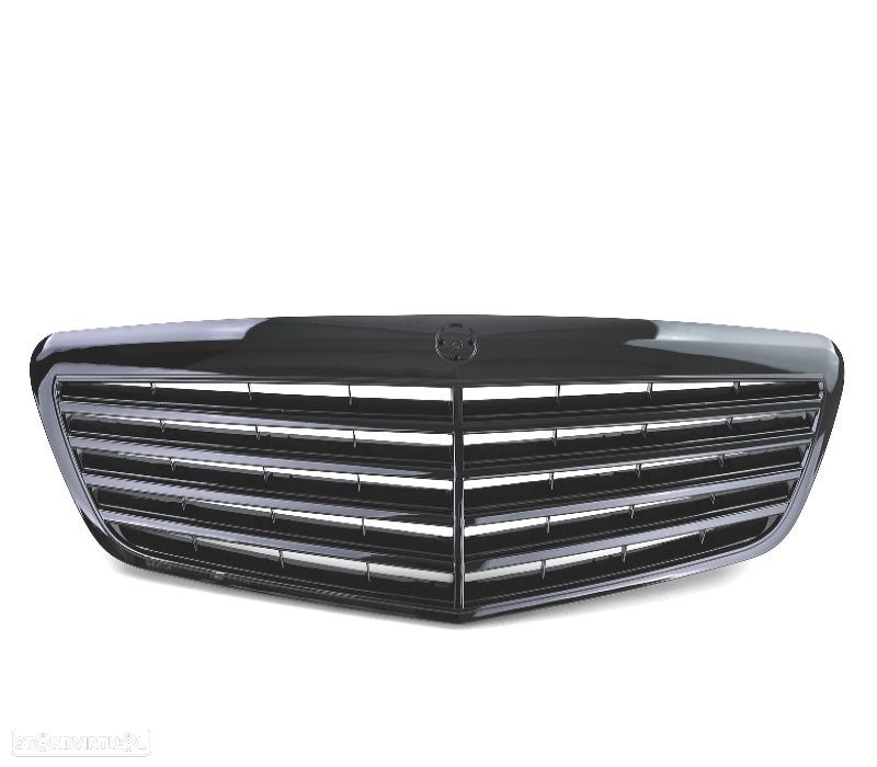 GRELHA FRONTAL MERCEDES W221 09-13 PRETO BRILHANTE - 3