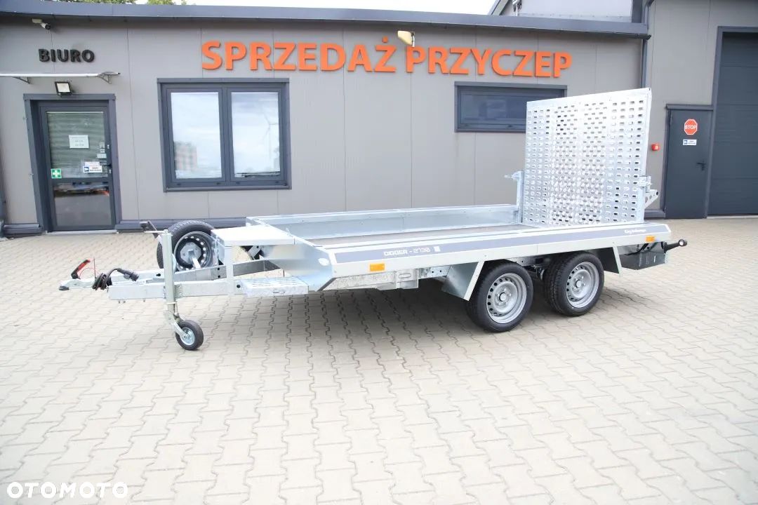Inny Balhanger DIGGER 2730 Przyczepa pod minikoparkę/sprzęt budowlany 300x155x20cm TRAP WJAZDOWY DMC 2700kg - 1
