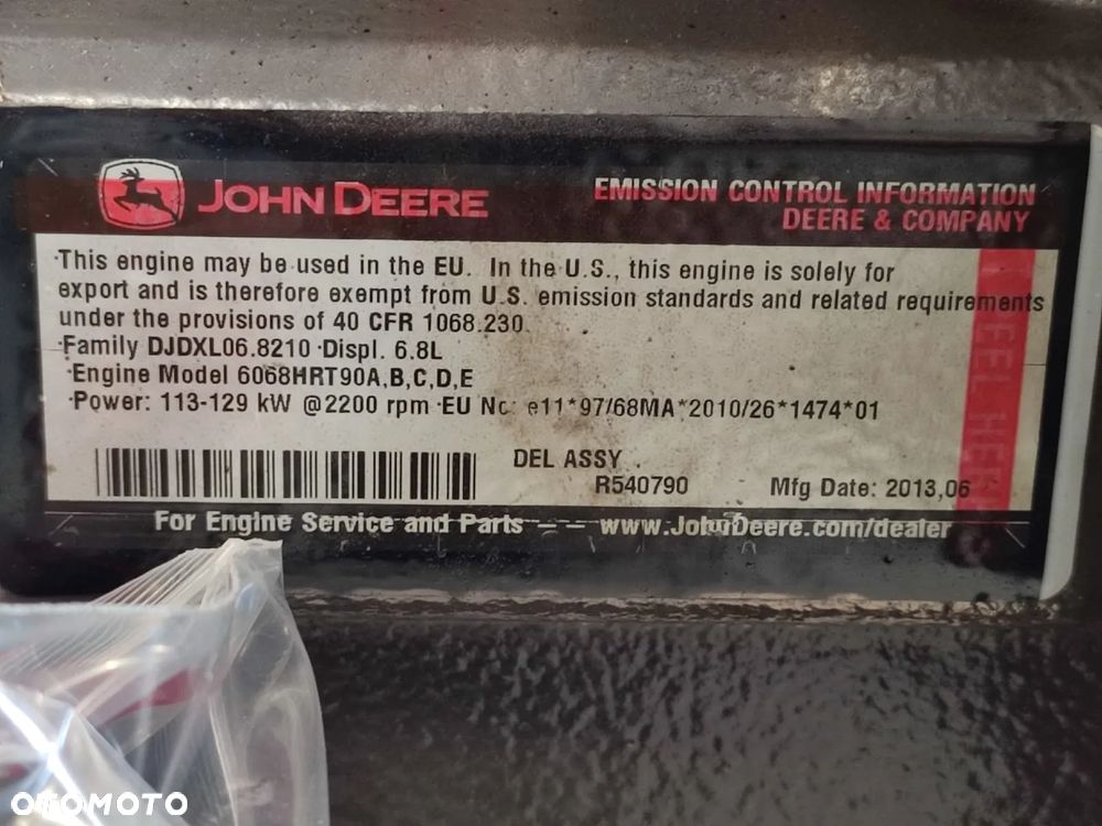 Silnik John Deere 6068HRT90 - 12