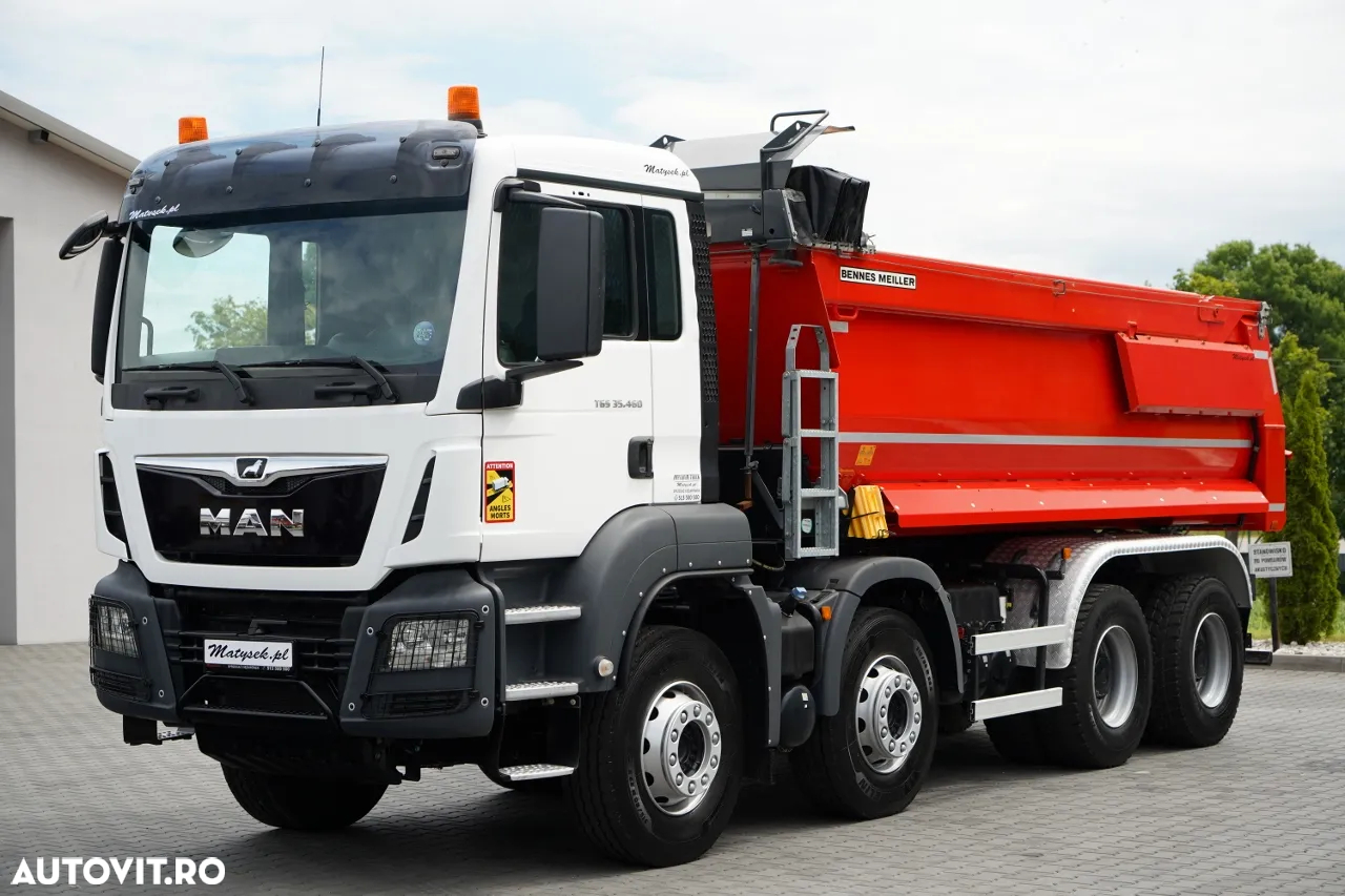 MAN TGS 35.460 / 8X4 / BASCULATOR SPATE / HIDROCLAPE / 2018 / IMPORTAT / CONTRACT POST-SERVICE - 6