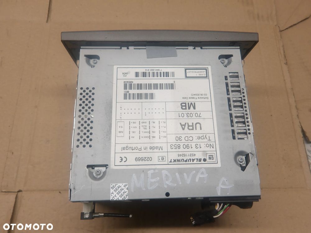 OPEL MERIVA A I LIFT 05-10 1.7CDTI RADIO 13190853 - 4