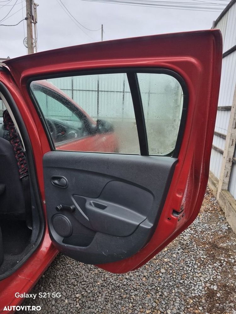 Usa Dreapta Spate Dacia Sandero 2 2012 - 2016 Hatchback 4 Usi Rouge de Feu TEB76 (1403) - 2