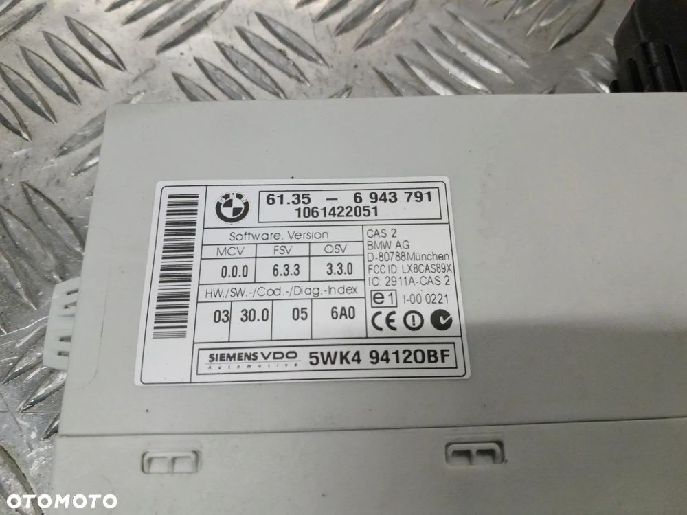 Moduł sterownik CAS 2 BMW 1 E87 04-11r. 6943791 - 2