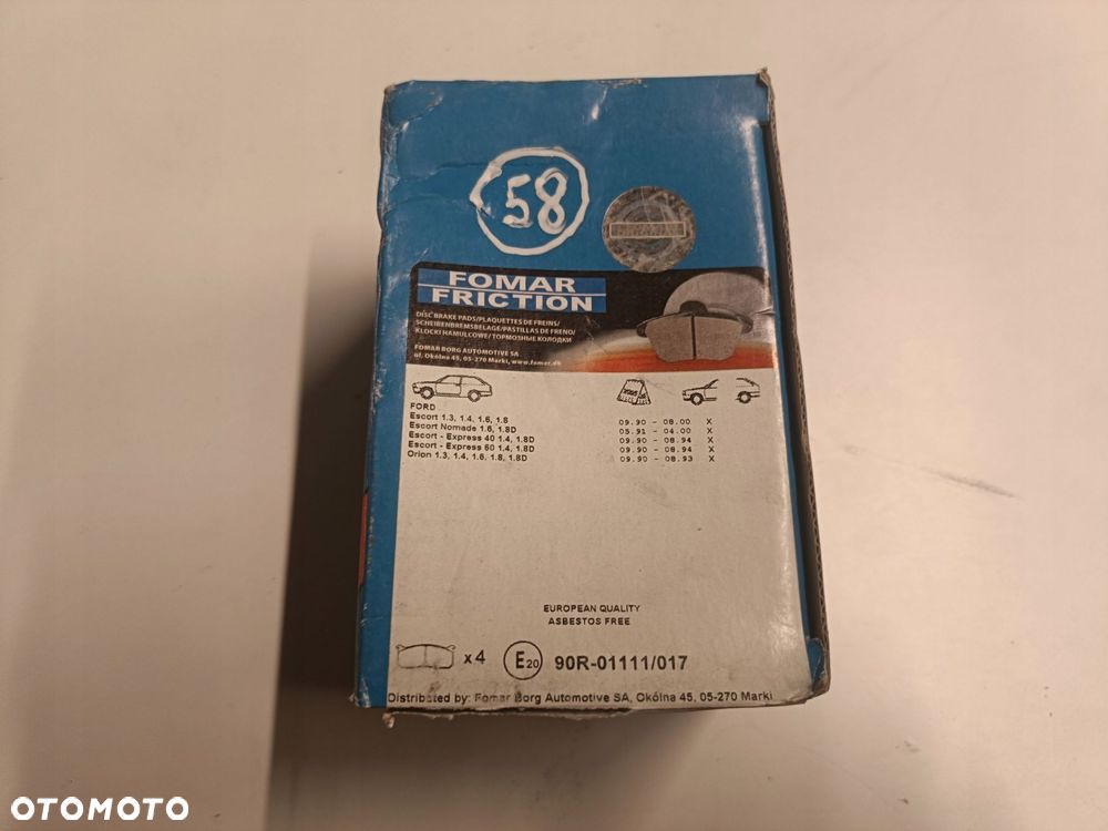 Ford Escort MK6 Orion PRZEDNIE KLOCKI HAMULCOWE przód 432481 - 9