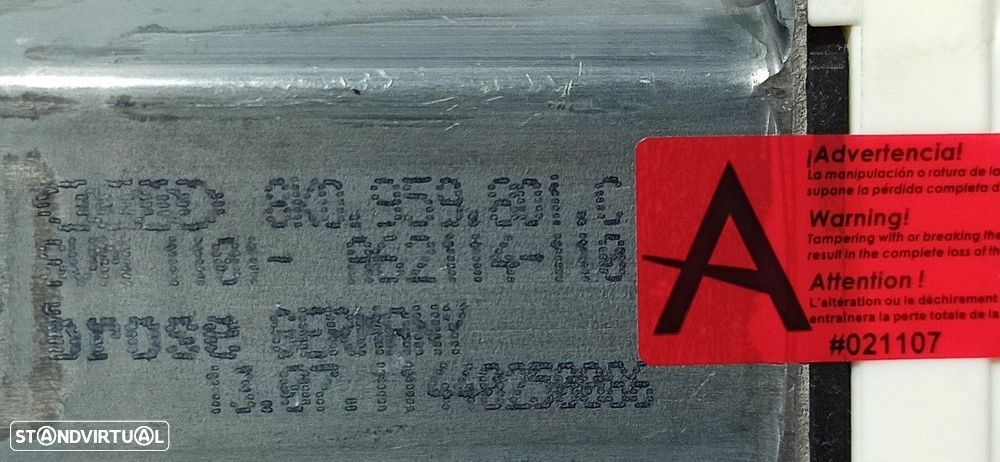 MOTOR ELEVADOR FRENTE ESQUERDO AUDI A1 (8X) AMBITION - 3