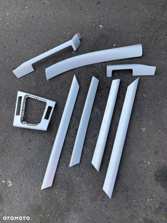 DEKORY LISTWY OZDOBNE WEWNĘTRZNE BMW E46 SREBRNE - 1
