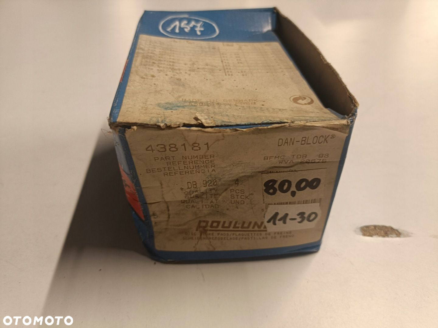 BMW E30 E28 E24 TYLNE KLOCKI HAMULCOWE tył 438181 fomar - 2