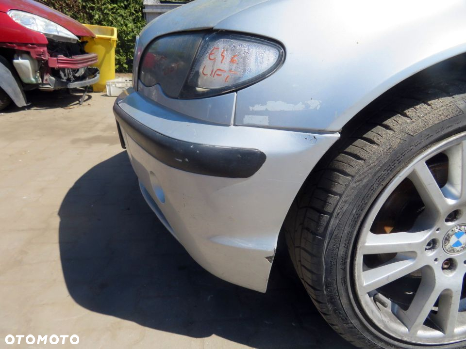 MASKA ZDERZAK BŁOTNIKI LAMPA 3 E46 LIFT 354 BMW 2002-2005 SREBRNY PRZÓD KOMPLETNY - 7