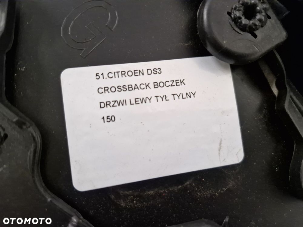CITROEN DS3 CROSSBACK BOCZEK DRZWI LEWY TYŁ TYLNY - 10