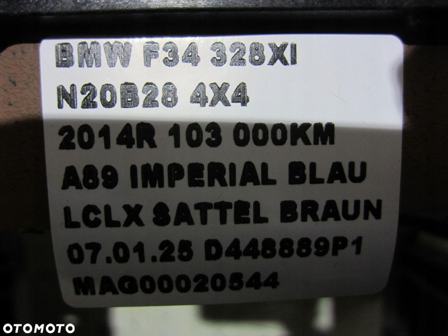 BMW F34 F30 F36 DESKA ROZDZIELCZA CZARNA BRĄZ HEAD UP HUD ORYG 51459248001 - 9