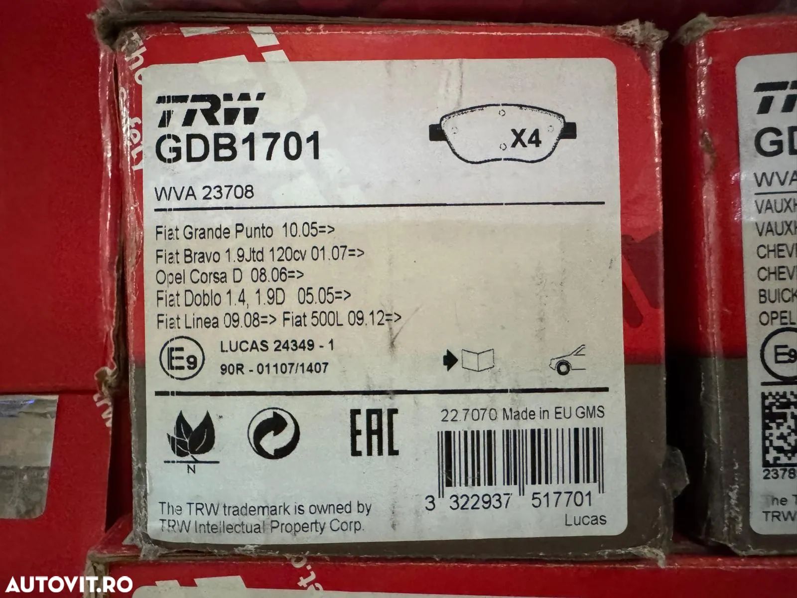 GDB1701 | Set Placuta Frana | Opel Corsa D - 1