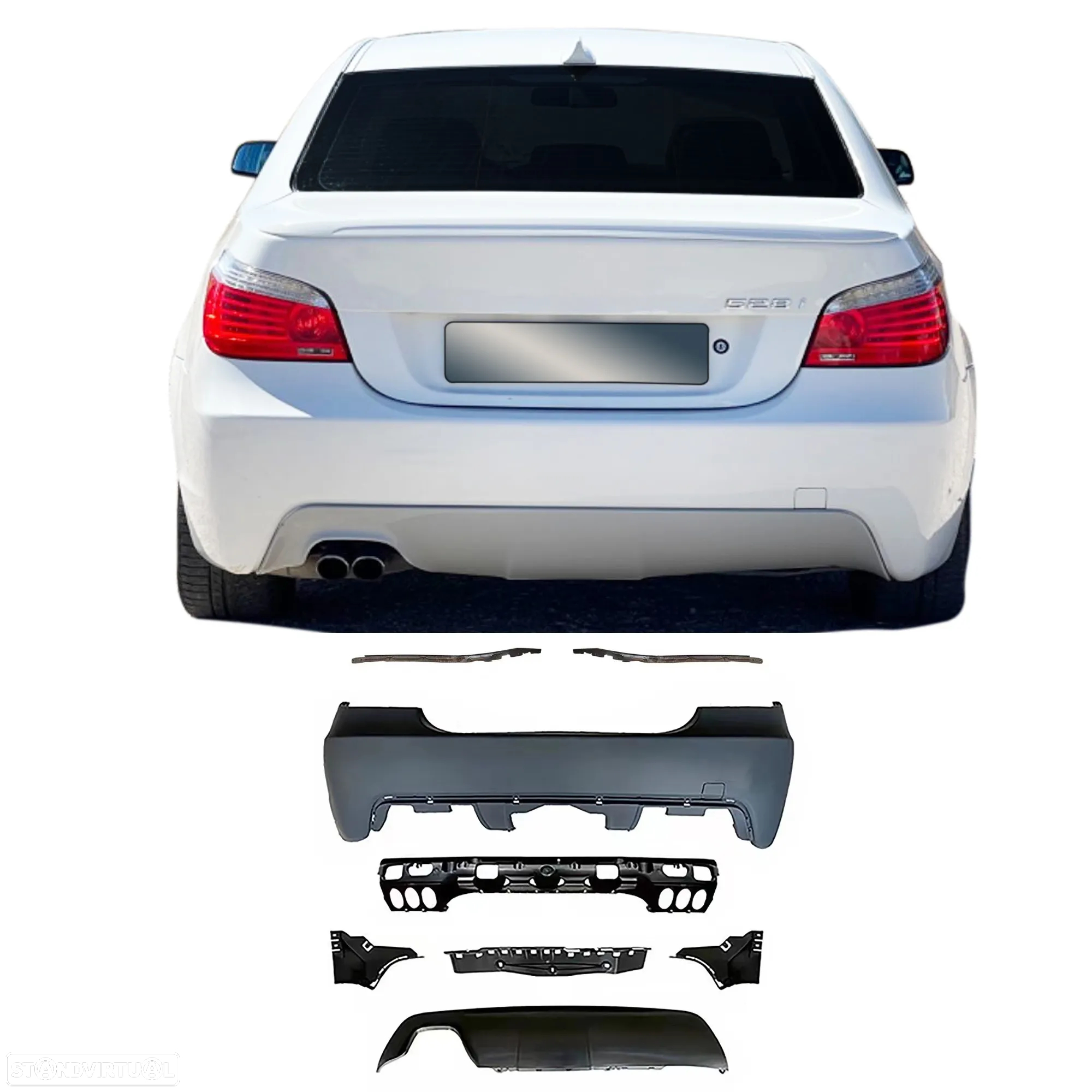 Kit completo BMW série 5 E60 2005-2010 pack M Para-choques Frontal + traseiro + embaladeiras em plástico - 5