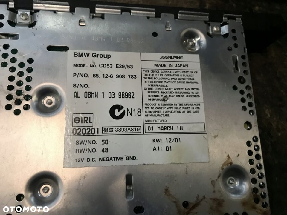RADIO BUSINESS BMW E39 LIFT E53 X5 CD 6908783 - 2