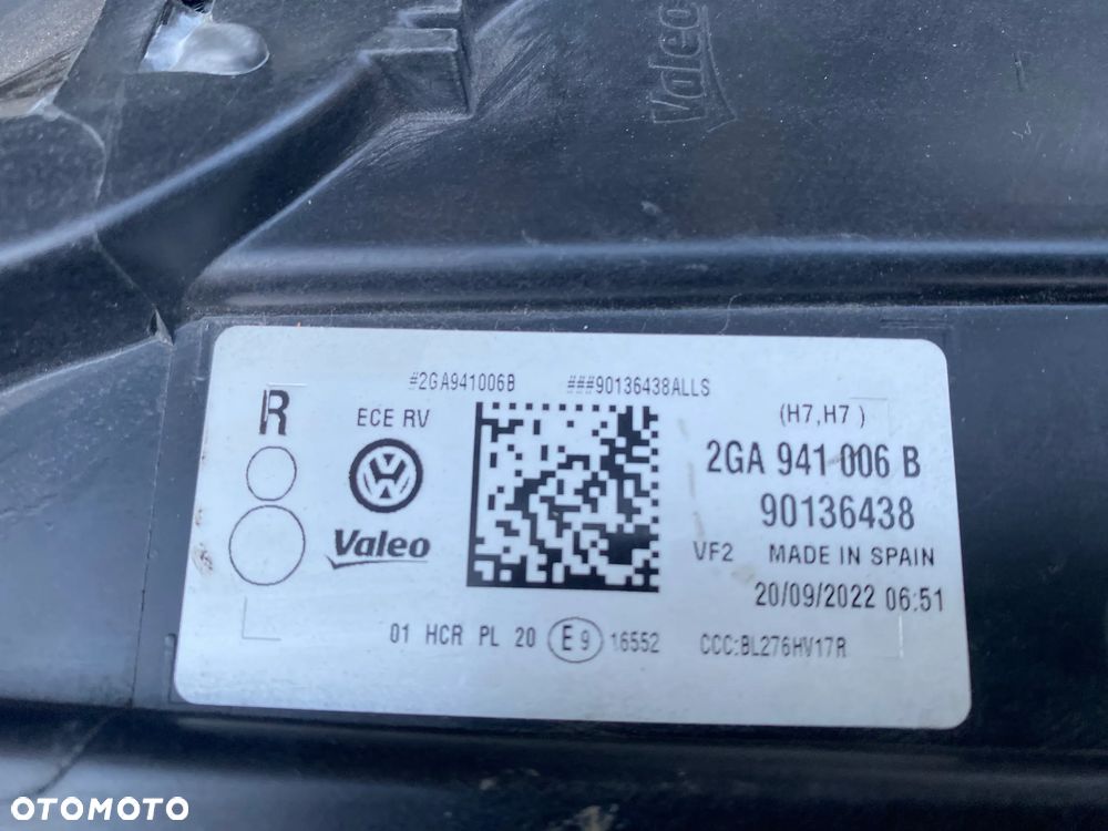 lampa t roc zwykła 2xH7 prawa eu cała - 4