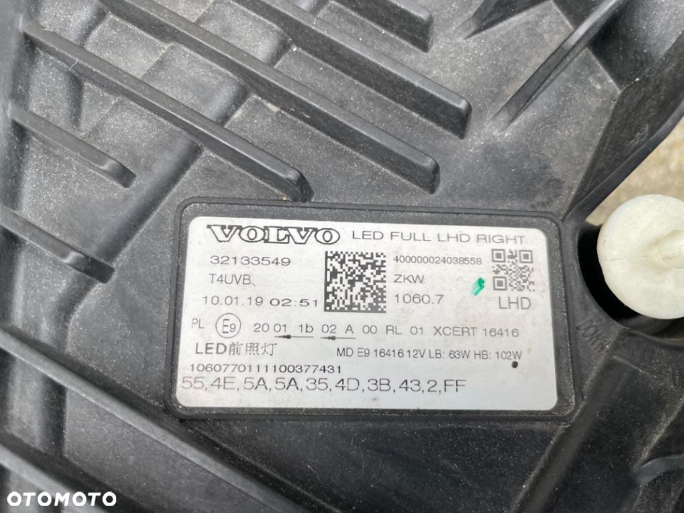 LAMPA PRZEDNIA PRAWA VOLVO XC60 II 2017-- FULL LED 32133549 - 6
