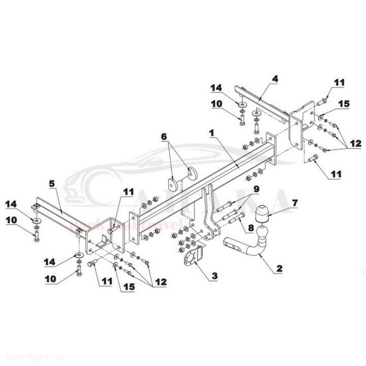 Hak Holowniczy Odkręcany Do Honda Civic Sedan 2006-2011 - 4