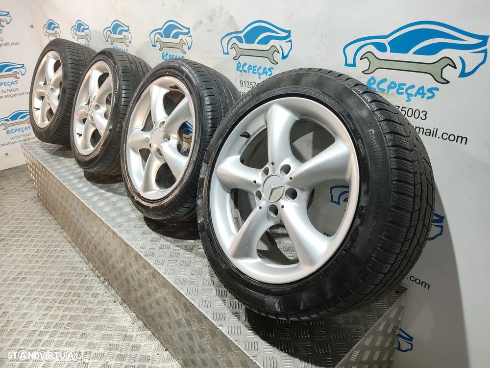 - Conjunto Jantes 17 Originais Mercedes Benz Class C W203 7,5J 8,5J ET34 ET36 5x112 - 11