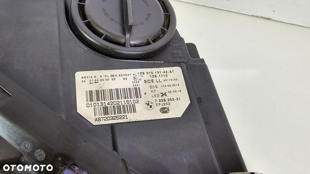 Bmw f10 lampa przód przednia bi-xenon skrętna skrętny prawa eu - 6