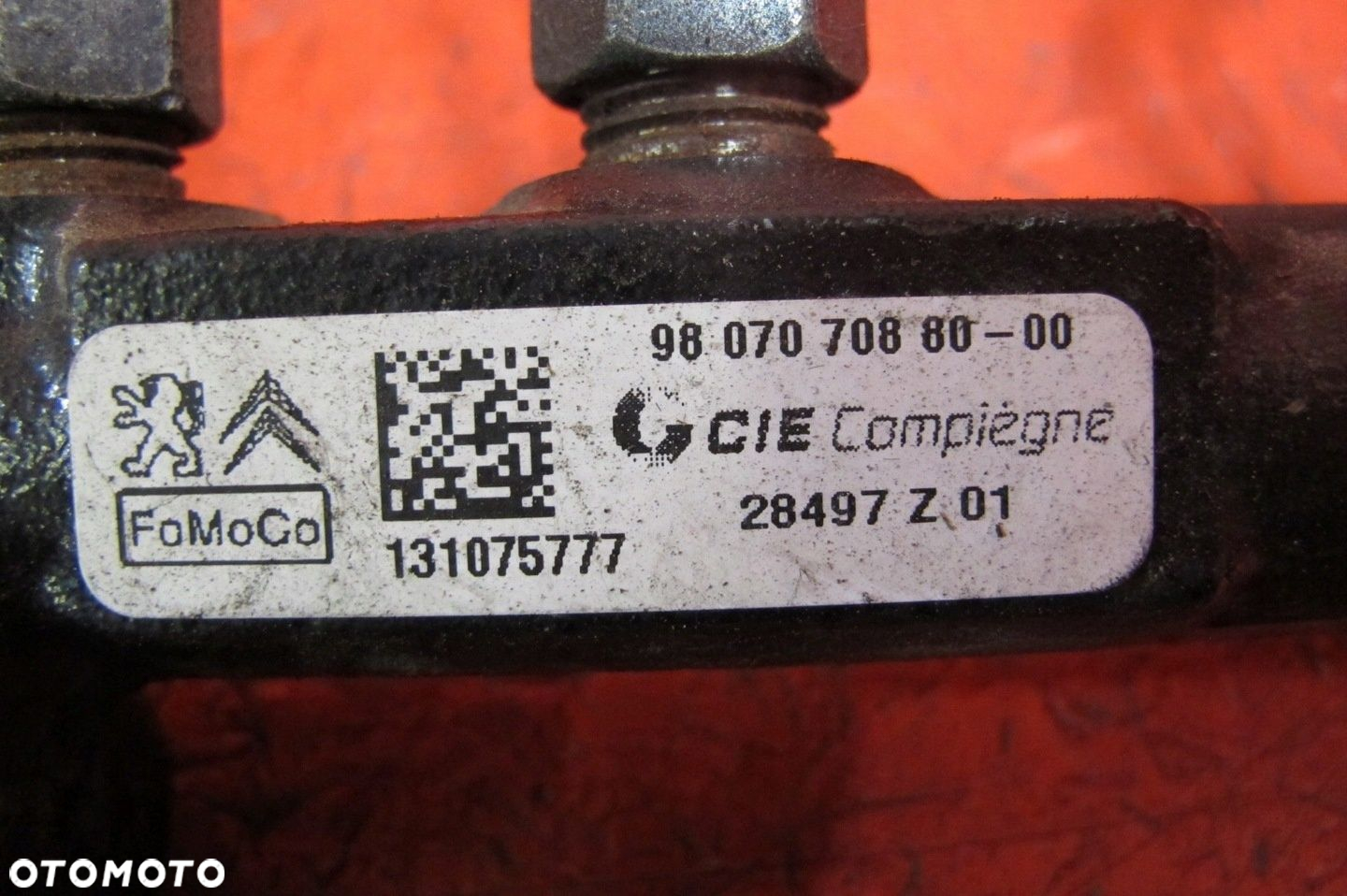 CITROEN DS4 I NX 11- 1.6 HDI 9HD C4 II B7 LISTWA WTRYSKOWA CZUJNIK PRZEWODY - 2