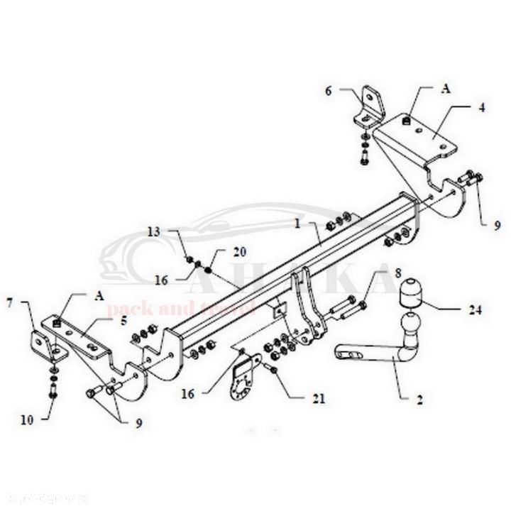 Hak Holowniczy Odkręcany Do Peugeot 307 Break, Sw Kombi 2005-2008 - 5