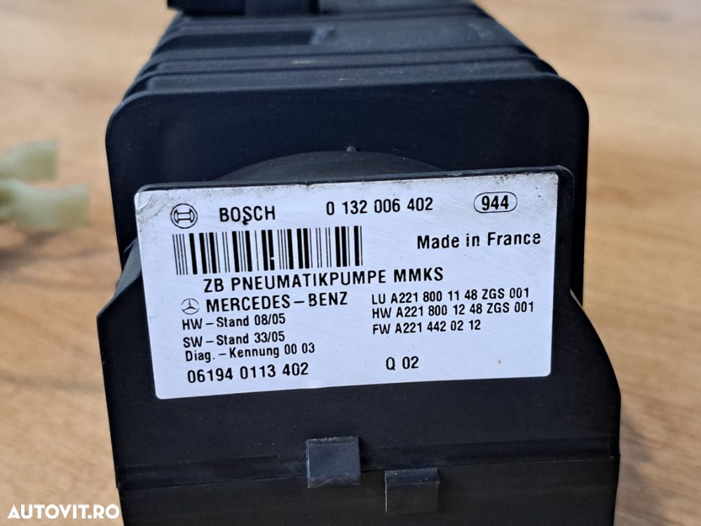 Pompă Pneumatică ( Vacuum ) Scaune Dinamice / Masaj Mercedes-Benz S-Class W221, CL-Class C216 A221800114 - 2