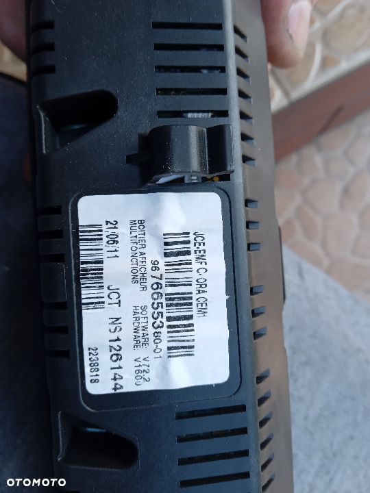 Peugeot Citroen wyświetlacz radia 9676655380 - 3