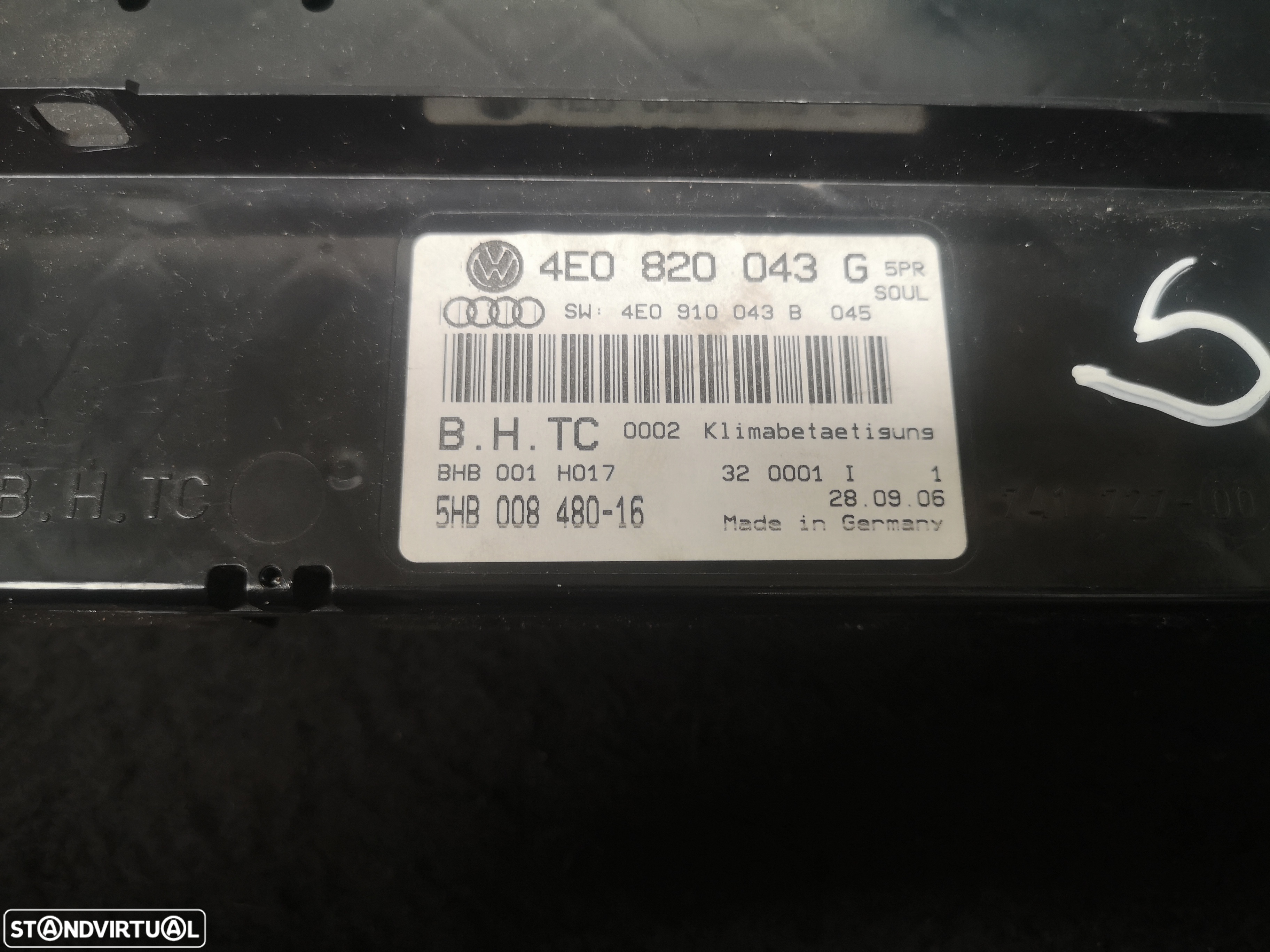 Modulo comando de sofagem AUDI a8 d3 4e0 2003-2009 - 5