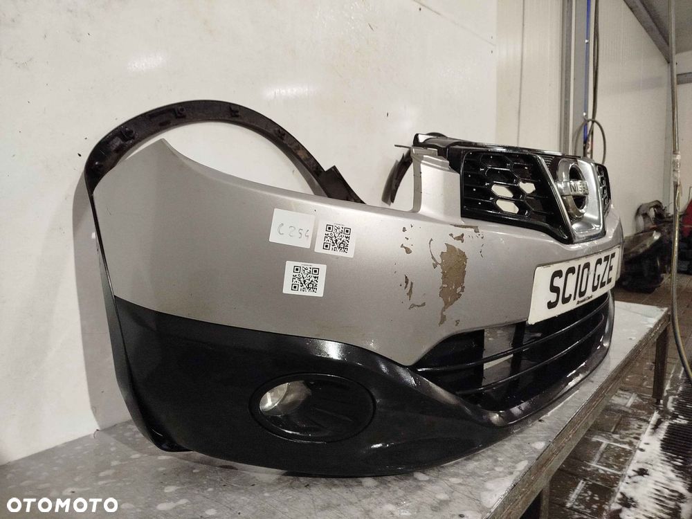 ^ ZDERZAK PRZÓD PRZEDNI NISSAN QASHQAI J10 LIFT FL KY0G SREBRNY HALOGENY - 2