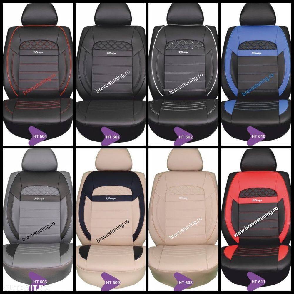 Huse scaun auto Piele Eco BMW, Skoda,Golf,Passat, Audi, Mercedes, Opel - 4