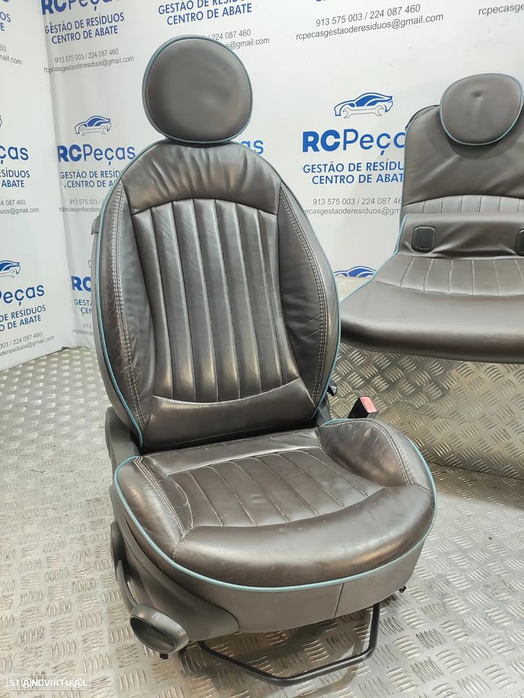 Conjunto de bancos em pele castanhos Mini Cooper S R57 Cabrio LCI - 6