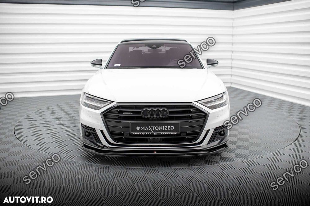 Prelungire splitter bara fata Audi A8 D5 2017-2021 v1 - Maxton Design - 3