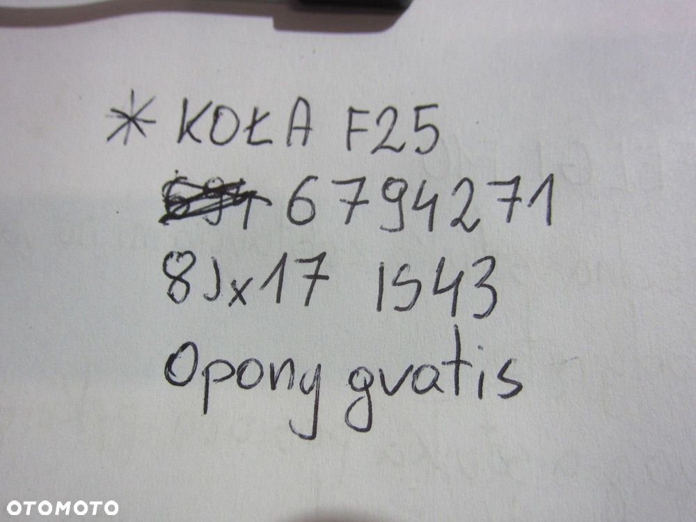 BMW X3 F25 X4 F26 KOŁA FELGI 8JX17 ET 43 OPONY 235/55/17 GRATIS 36116794271 - 15