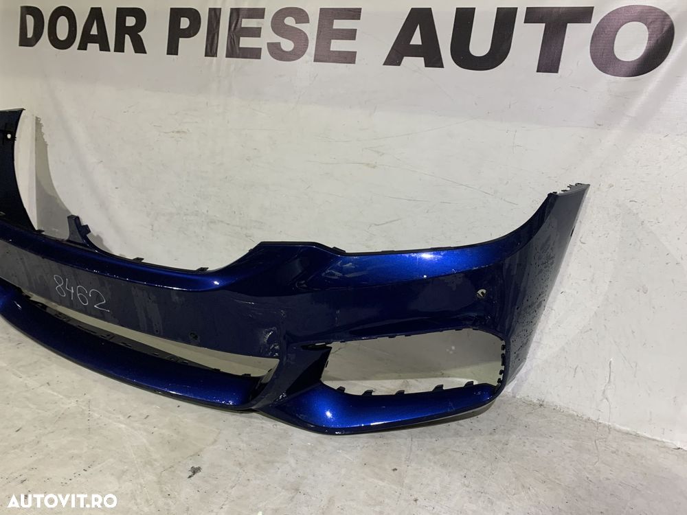 Bara fata BMW Seria 5, G30/G31, M-Sport, 2016, 2017, 2018, 2019, 2020, cod origine OE 51118064928, cu gauri pentru senzori de parcare. - 2