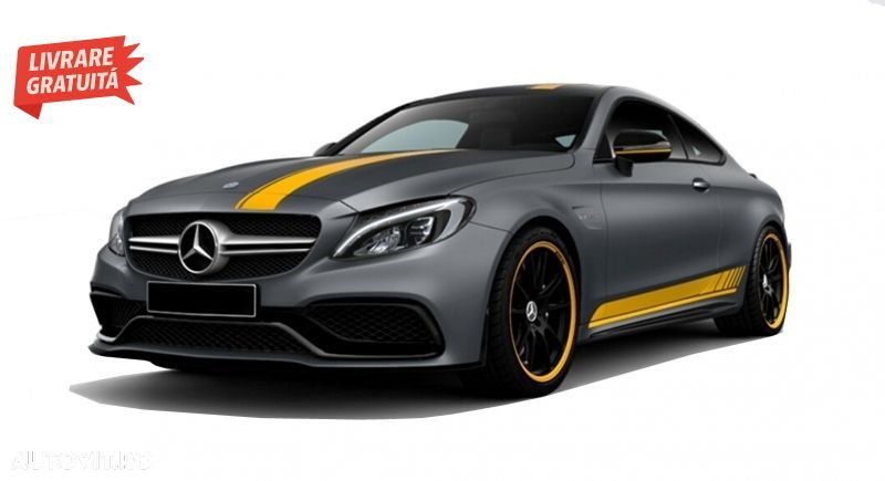 Set Stickere Capota/Plafon/Portbagaj si Laterale Galben Mat Mercedes C205 Coupe A2- livrare gratuita - 7