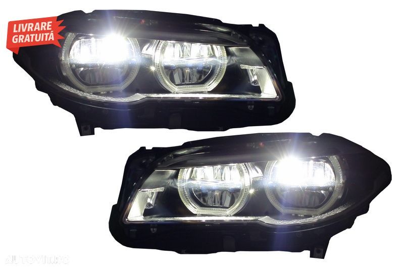 Faruri Full LED BMW F10 F11 5 Seria (2011-2013) Angel Eyes- livrare gratuita - 10