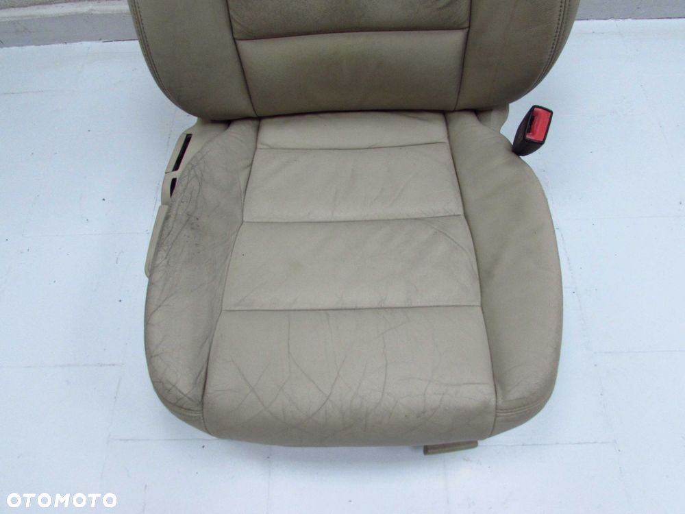 AUDI A6 C6 AVANT 04-11 FOTEL SIEDZENIE PRZOD PRAWY SKORA JASNA - 6