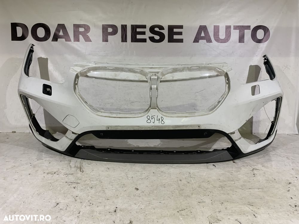 Bara fata BMW X1 F48, facelift, LCI, 2019, 2020, 2021, 2022, 2023, cod origine OE 51117954205, cu gauri pentru spalatori faruri si senzori de parcare (6). - 1