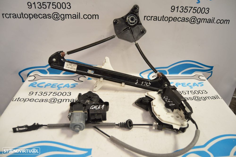 MOTOR SISTEMA ELEVADOR VIDRO VIDROS PORTA TRASEIRA TRÁS ESQUERDA 5Q0959811A 5Q0959811 VW VOLKSWAGEN GOLF VII 7 MK7 5G1 SEAT LEON 5F1 - 6