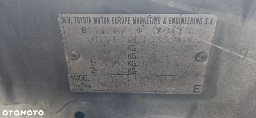 TOYOTA COROLLA VERSO I 1.8 1ZZ-FE HAK HOLOWNICZY KOMPLETNY - 22