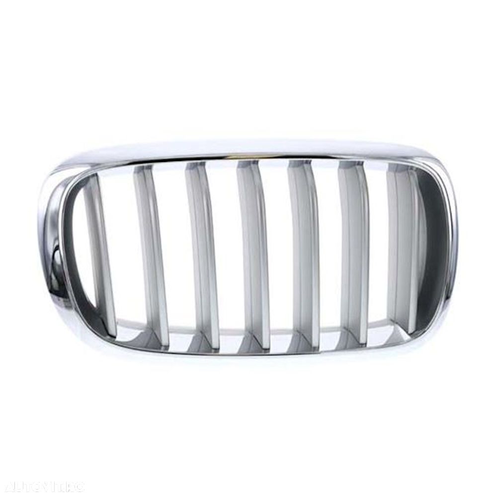 Grila radiator, masca fata Bmw X3 (F25), 11.2010-04.2014, X4 (F26) 08.2014-, parte montare partea dreapta, crom/silver, 20X105-6, Aftermarket - 1