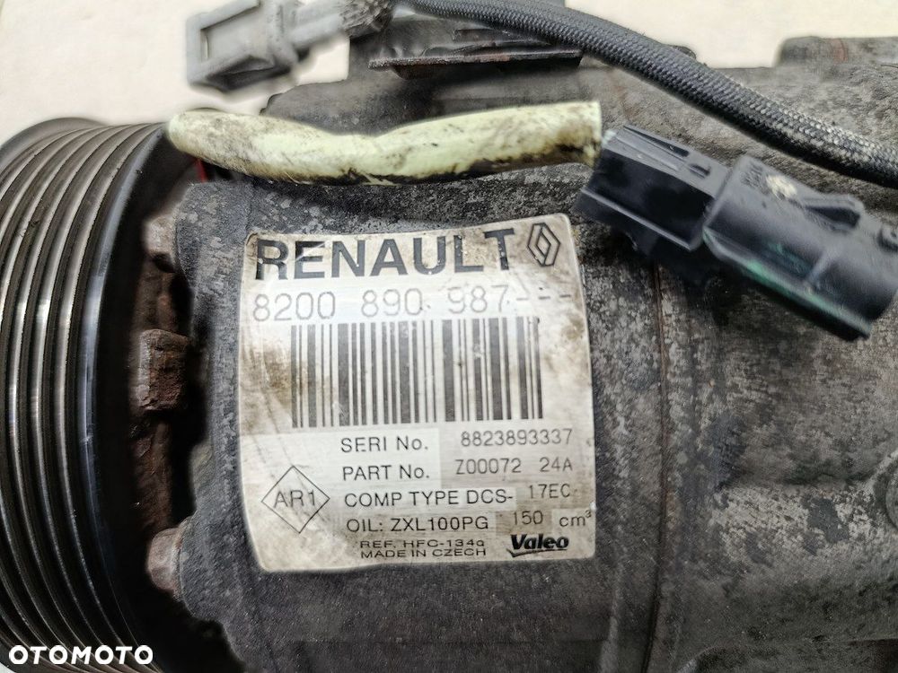 POMPA, SPRĘŻARKA KLIMATYZACJI RENAULT LAGUNA III 8200890987 VALEO 2.0 DCI - 4