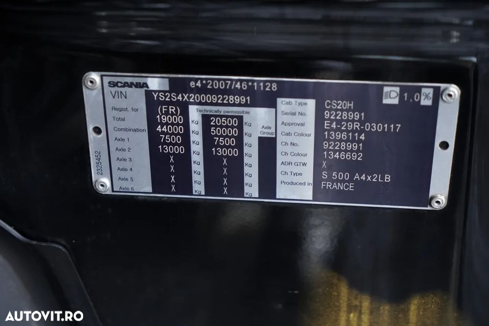 Scania S 500 / RETARDER / I-PARK COOL / FULL AIRMATIC / JANTE DIN ALIAJ / PIELE / - 37