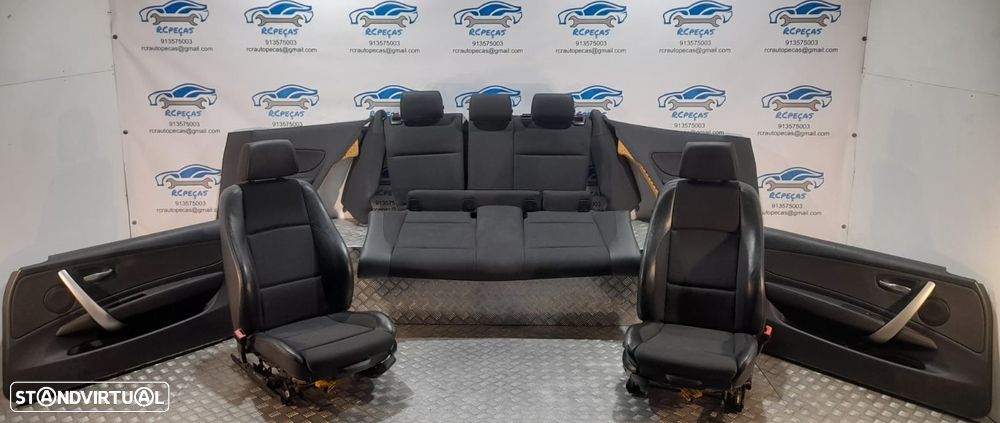 BANCO BANCOS BMW SERIE 1 E81 PACK M PELE TECIDO QUARTELA QUARTELAS AIRBAG FRENTE FRONTAL TRASEIRO TRÁS - 1