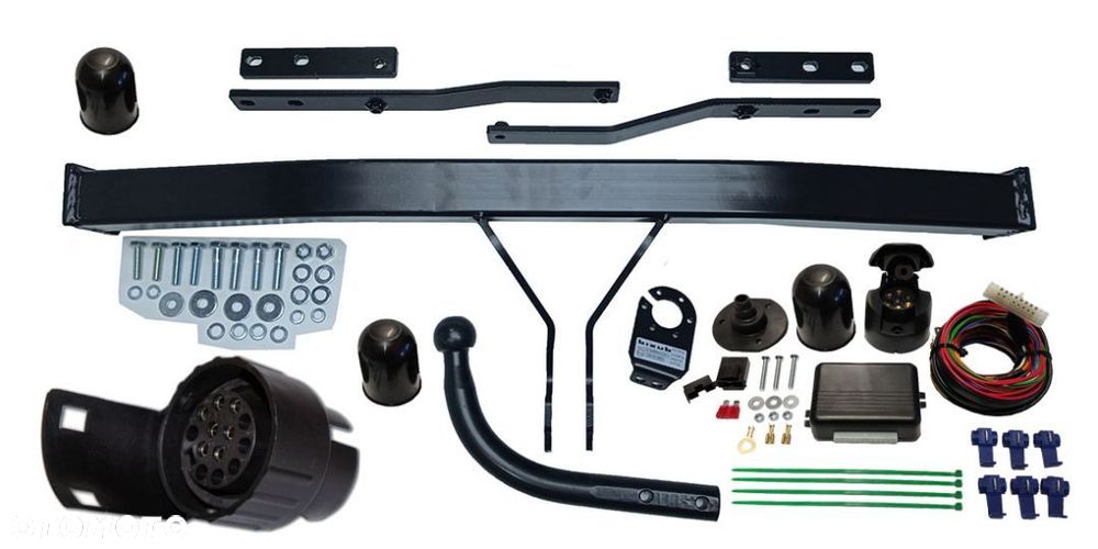 RENAULT SCENIC 2 II + GRAND HAK HOLOWNICZY Z MODUŁEM MODUŁ + WIĄZKA 7 PIN + GNIAZDO + ADAPTER 7/13 - 1