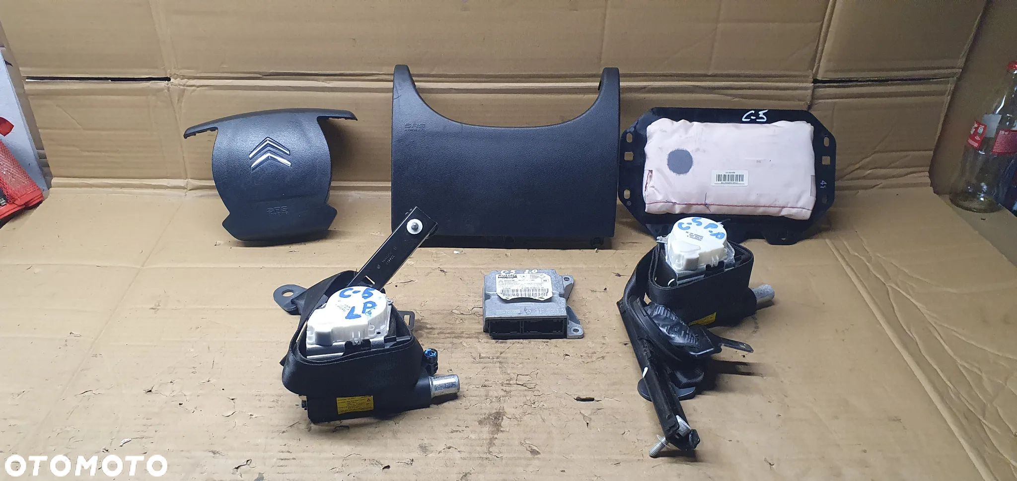 Konsola poduszki pasy AIRBAG  sensor zestaw naprawczy Citroen C5 III - 1